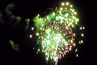 green fireworks